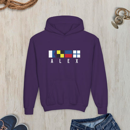 Nautical Signal Flags Youth Hoodie
