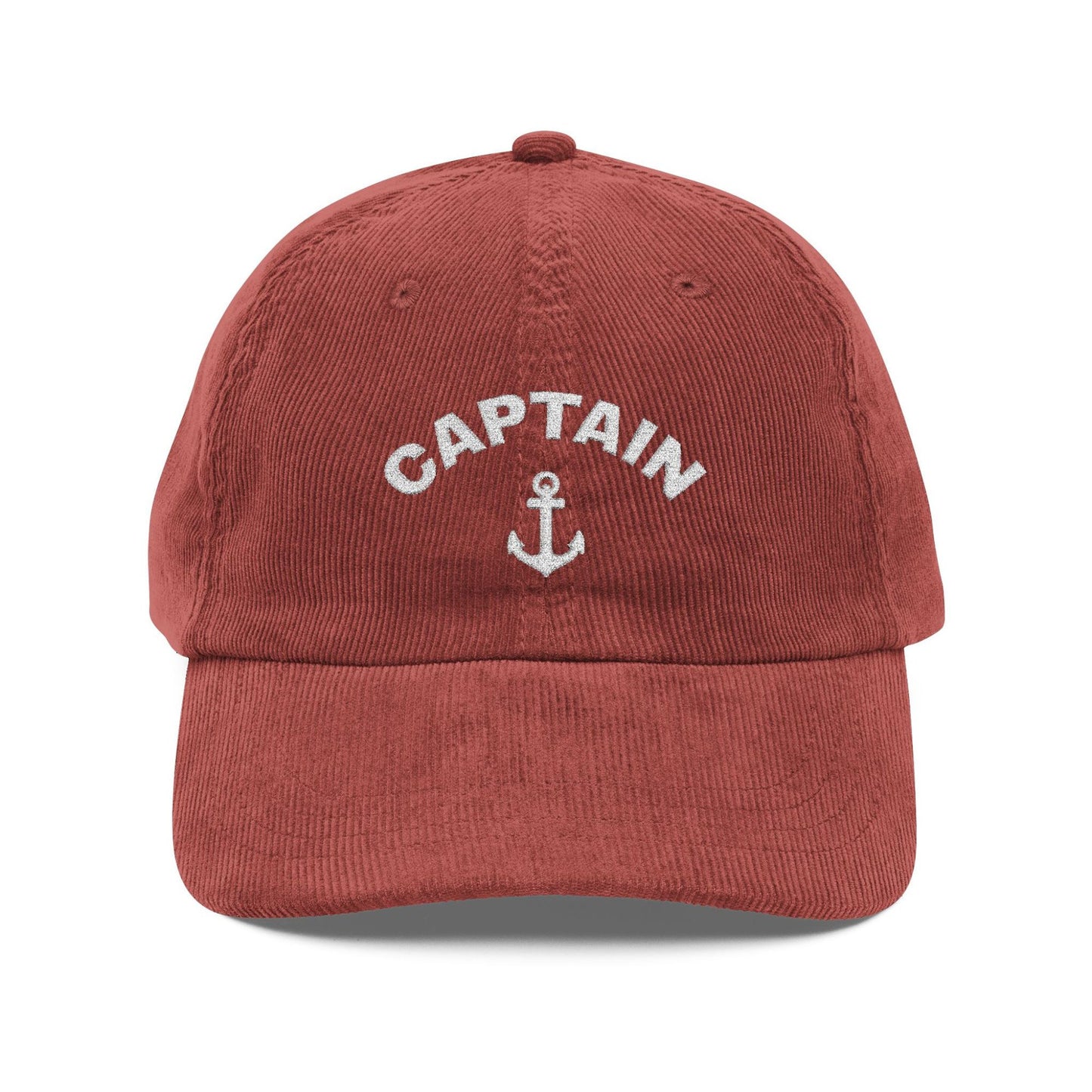 Personalized Captain Embroidered Corduroy Hat