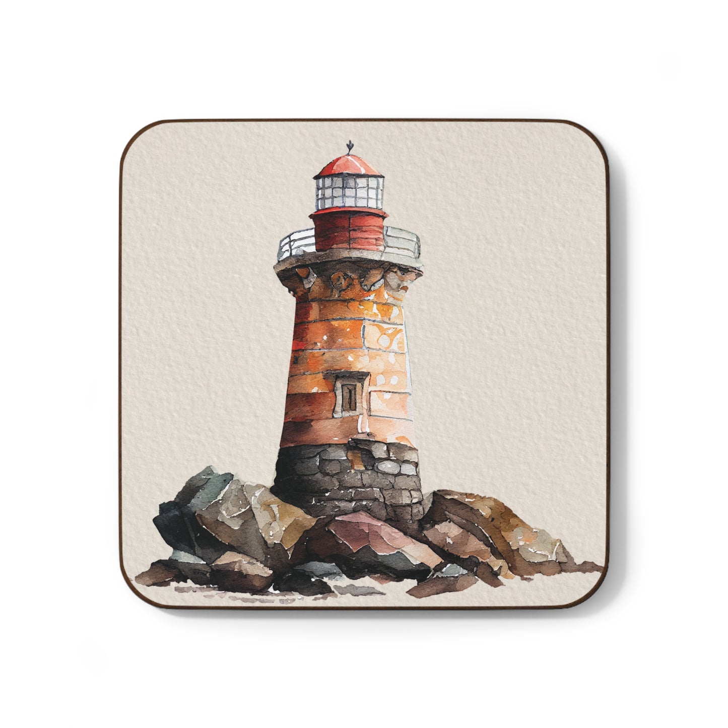 Lighthouse Coaster - Set of 4 (Hardboard Back)