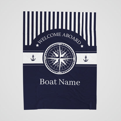 Personalized Compass Boat Blanket