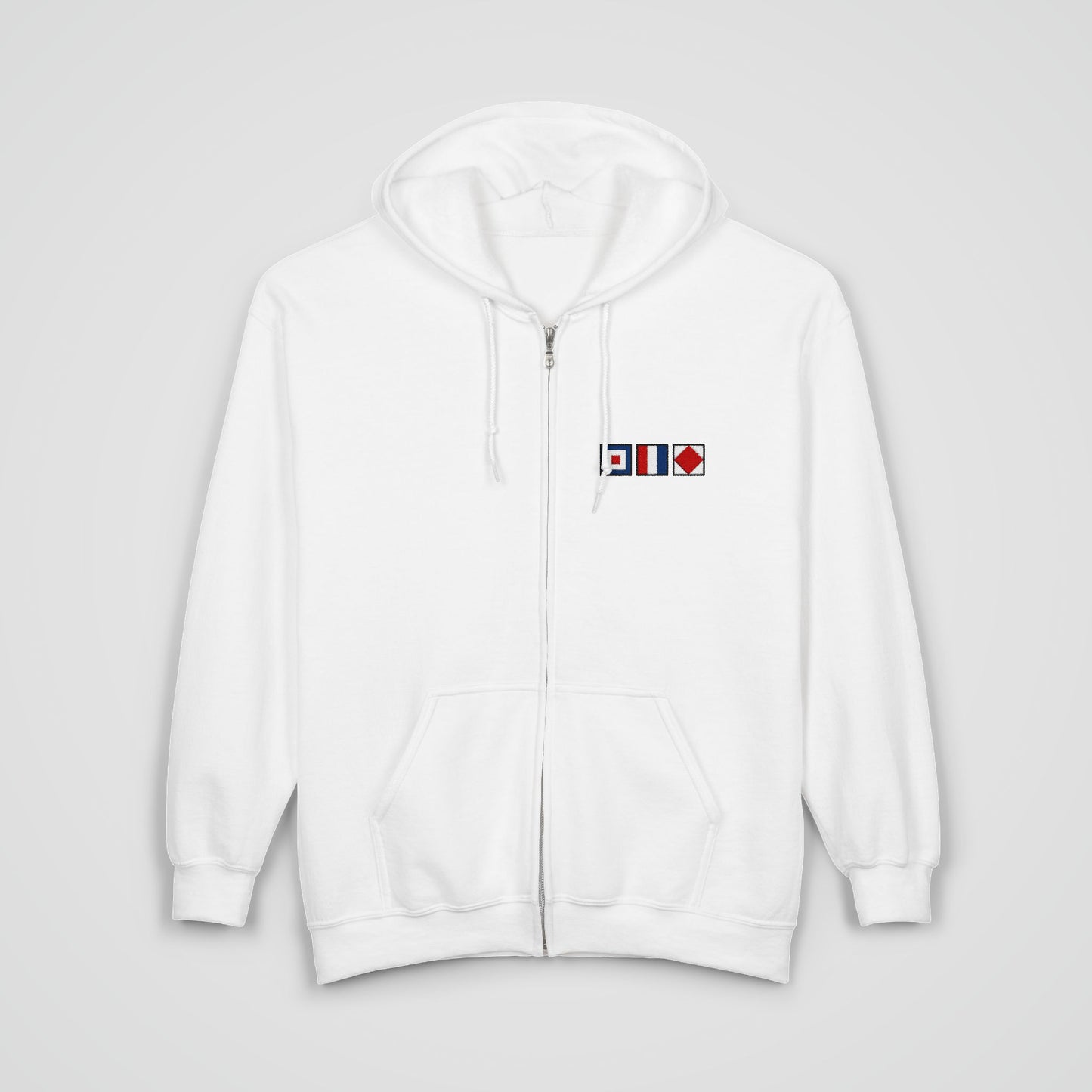 Personalized Nautical Signal Flag Zip Up Hoodie