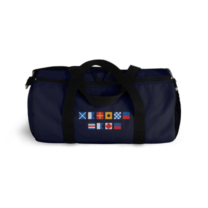 Nautical Flags Duffel Bag – Personalized Sports & Travel Bag with Custom Name