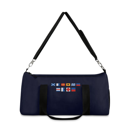 Nautical Flags Duffel Bag – Personalized Sports & Travel Bag with Custom Name