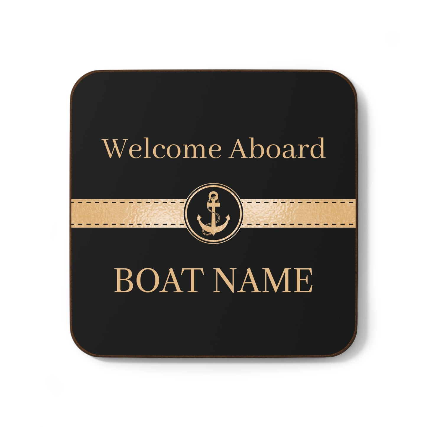 Boat Name Coaster - Ship Wheel (Set of 4)