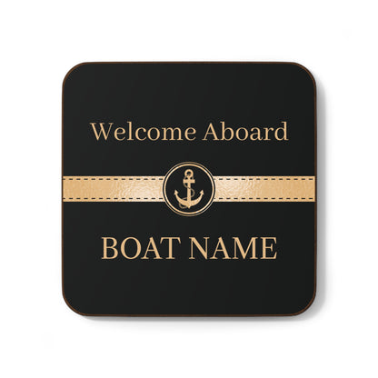 Boat Name Coaster - Ship Wheel (Set of 4)