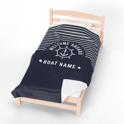 Personalized Anchor Boat Blanket