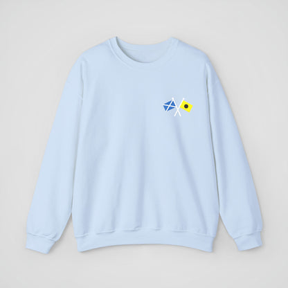 Personalized Embroidered Sweatshirt - Crossed Nautical Flags