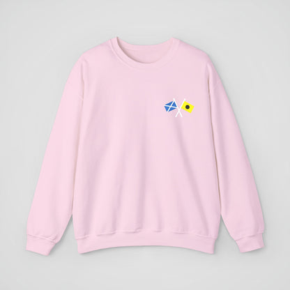 Personalized Embroidered Sweatshirt - Crossed Nautical Flags