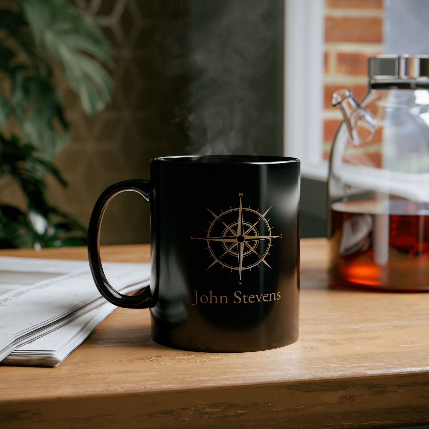 Personalized Mug with Nautical Compass