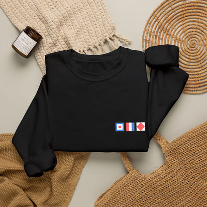 Personalized Embroidered Nautical Flag Sweatshirt