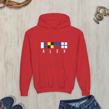 Nautical Signal Flags Youth Hoodie