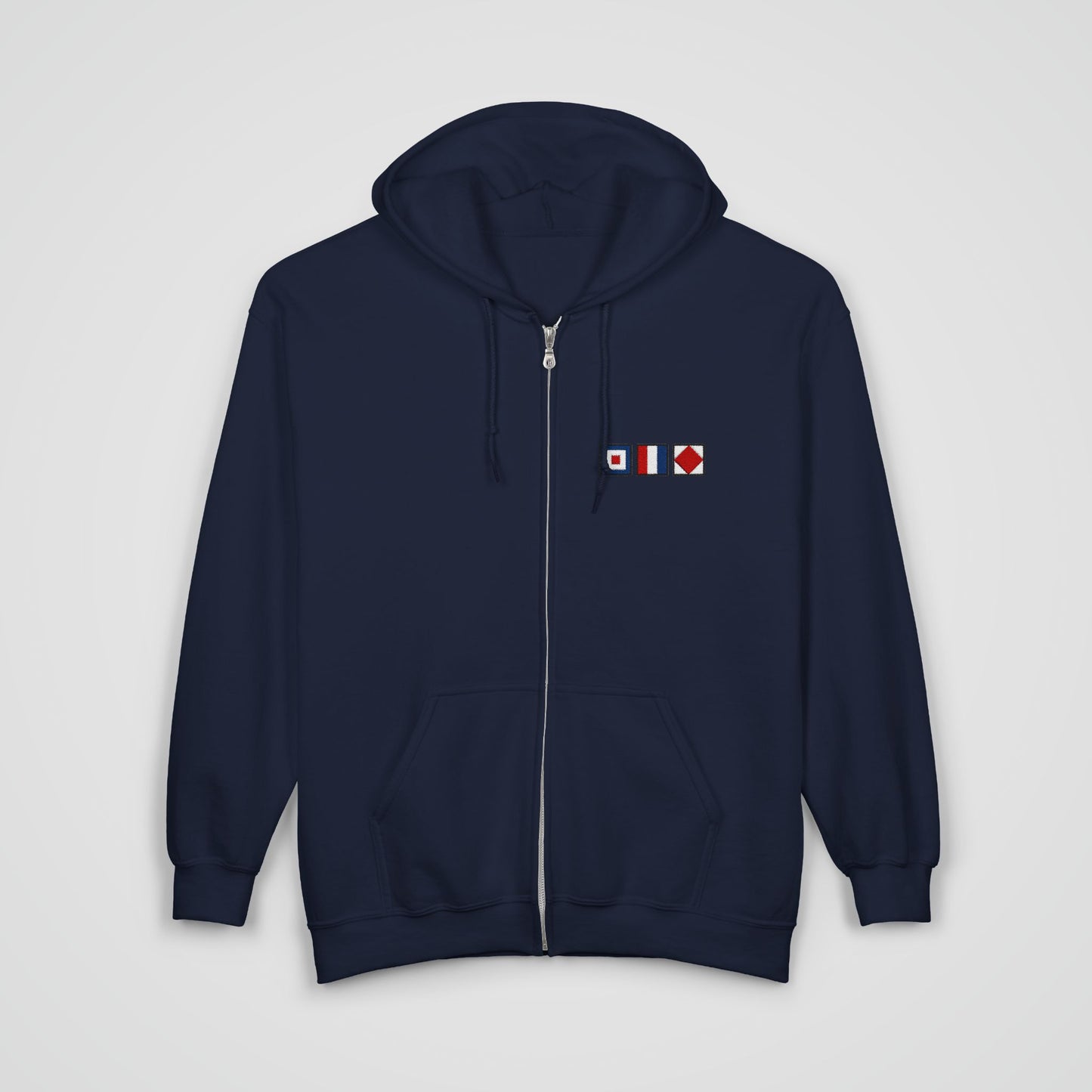 Personalized Nautical Signal Flag Zip Up Hoodie