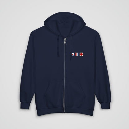 Personalized Nautical Signal Flag Zip Up Hoodie