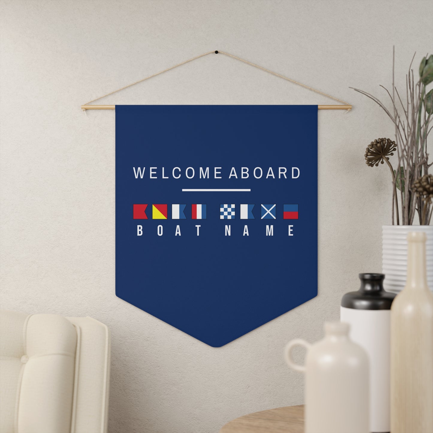 Nautical Flags Pennant – Personalized Boat or Coastal Decor