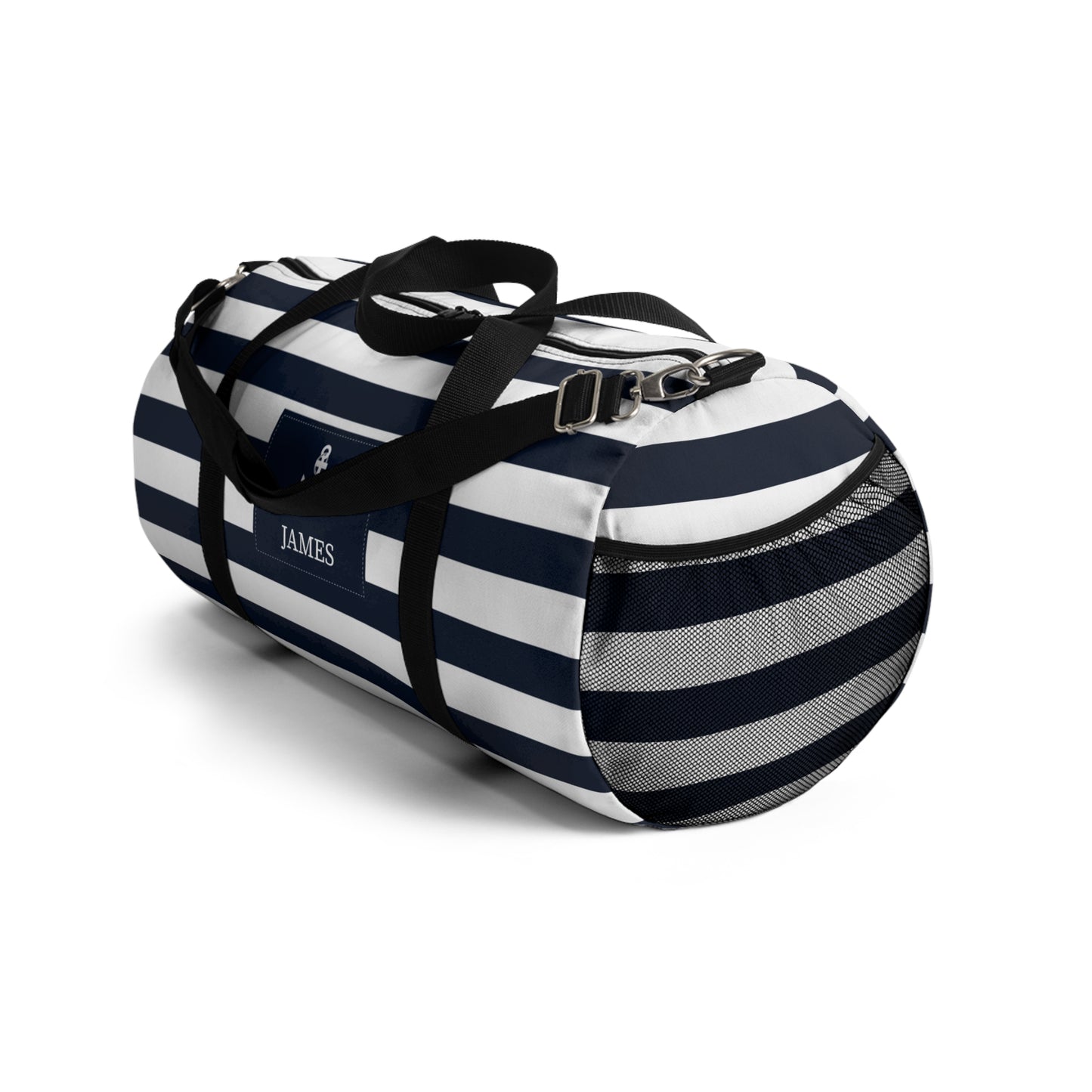 Striped Nautical Duffel Bag – Personalized Anchor Sports & Travel Bag