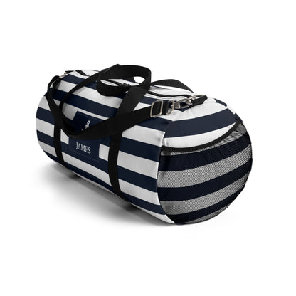 Striped Nautical Duffel Bag – Personalized Anchor Sports & Travel Bag
