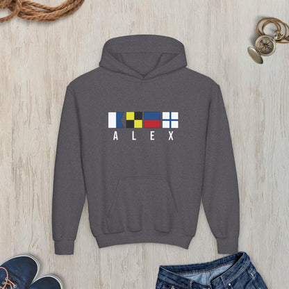 Nautical Signal Flags Youth Hoodie