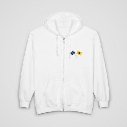 Crossed Nautical Signal Flags Zip Hoodie