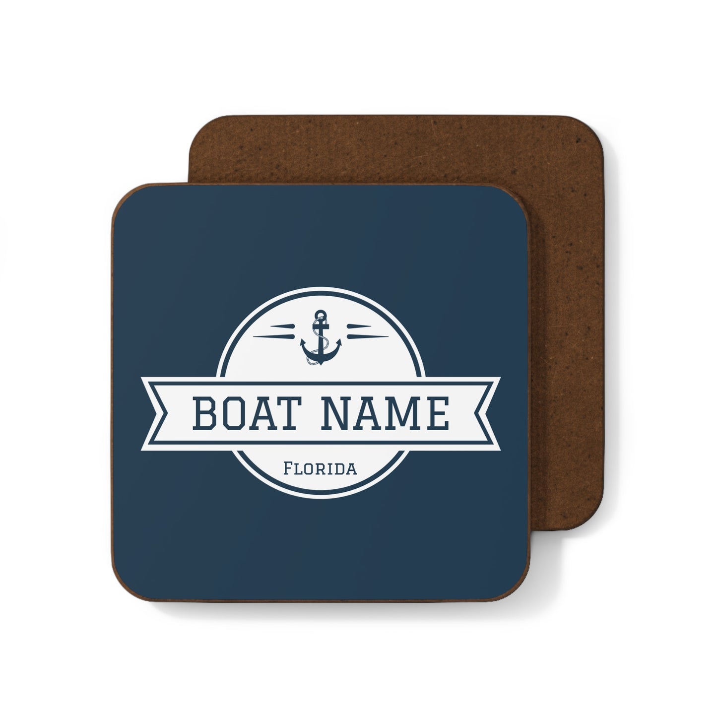 Boat Name Coaster - Set of 4