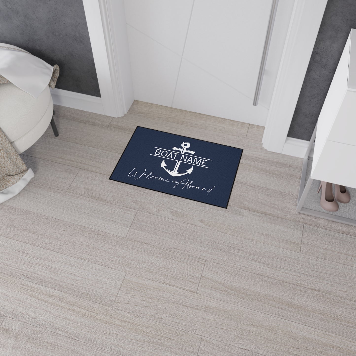 Custom Welcome Mat with Split Anchor