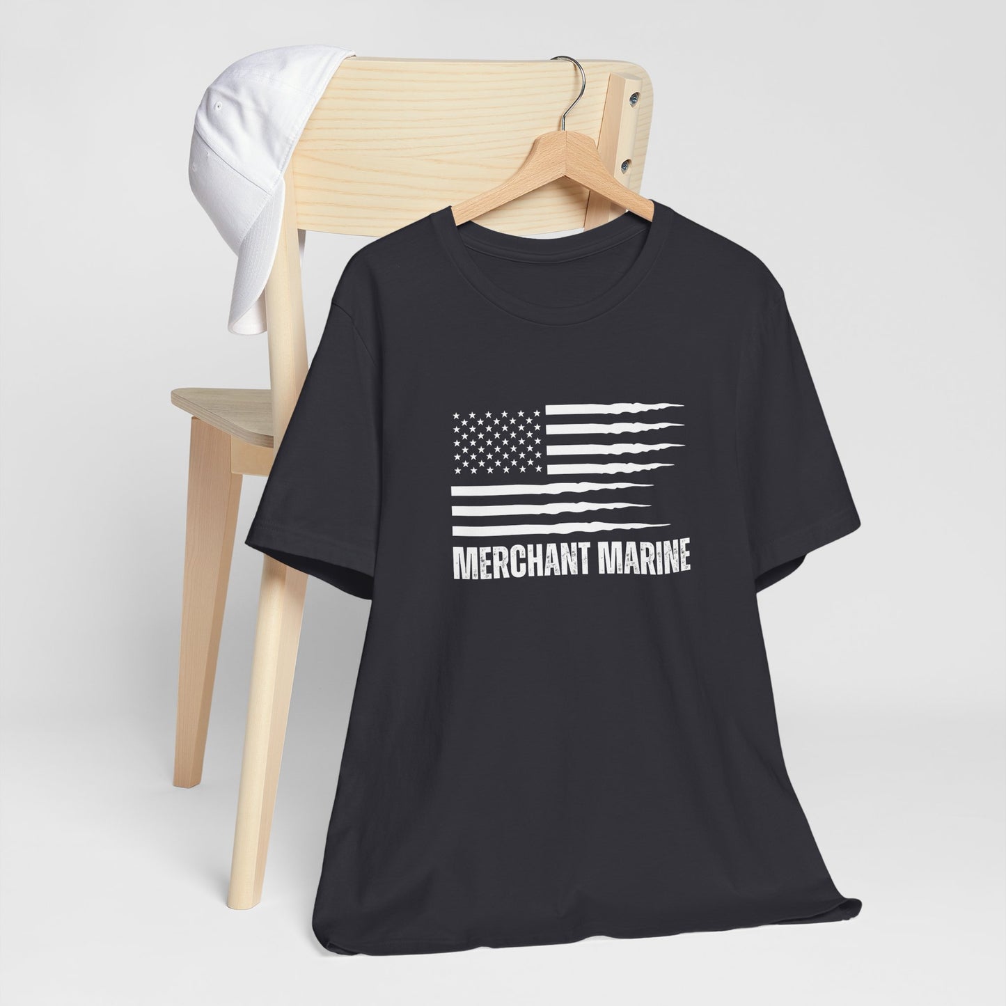 Merchant Marine T-Shirt with American Flag