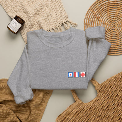 Personalized Embroidered Nautical Flag Sweatshirt