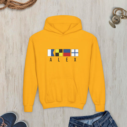 Nautical Signal Flags Youth Hoodie
