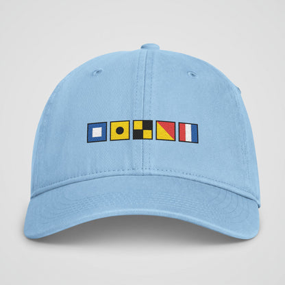 Personalized Nautical Flags Coastal Washed Cap