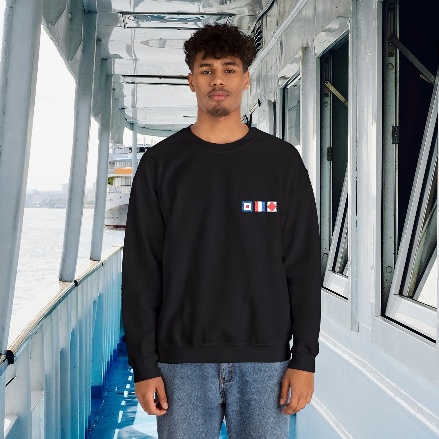 Personalized Embroidered Nautical Flag Sweatshirt