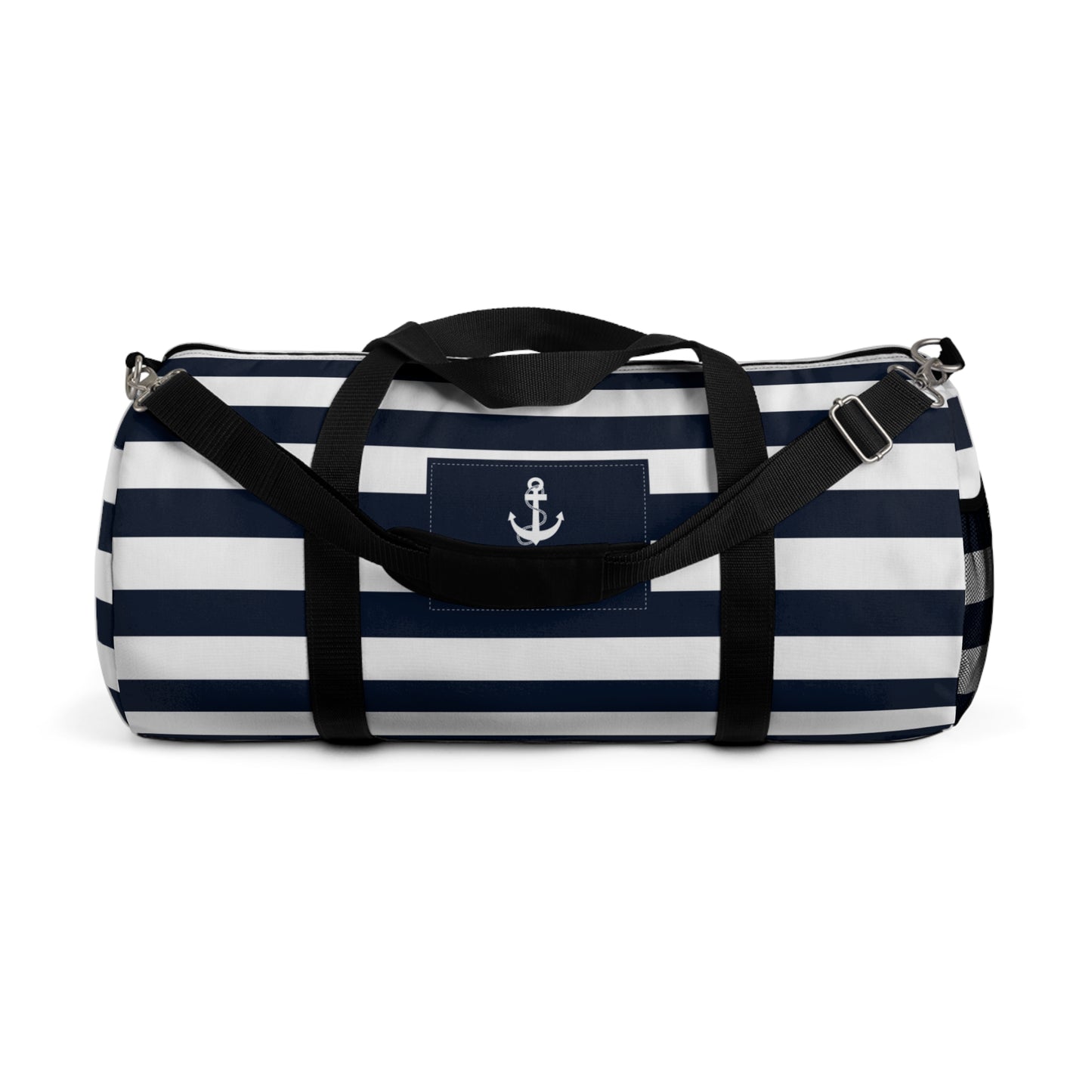 Striped Nautical Duffel Bag – Personalized Anchor Sports & Travel Bag