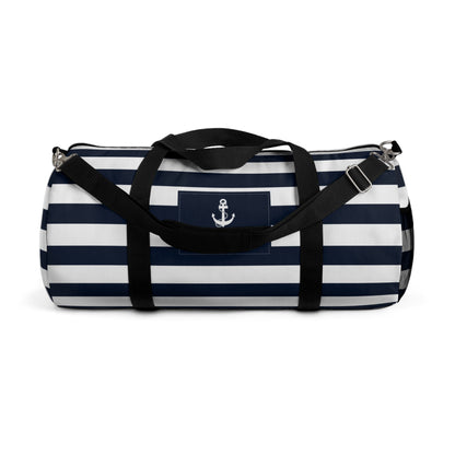 Striped Nautical Duffel Bag – Personalized Anchor Sports & Travel Bag