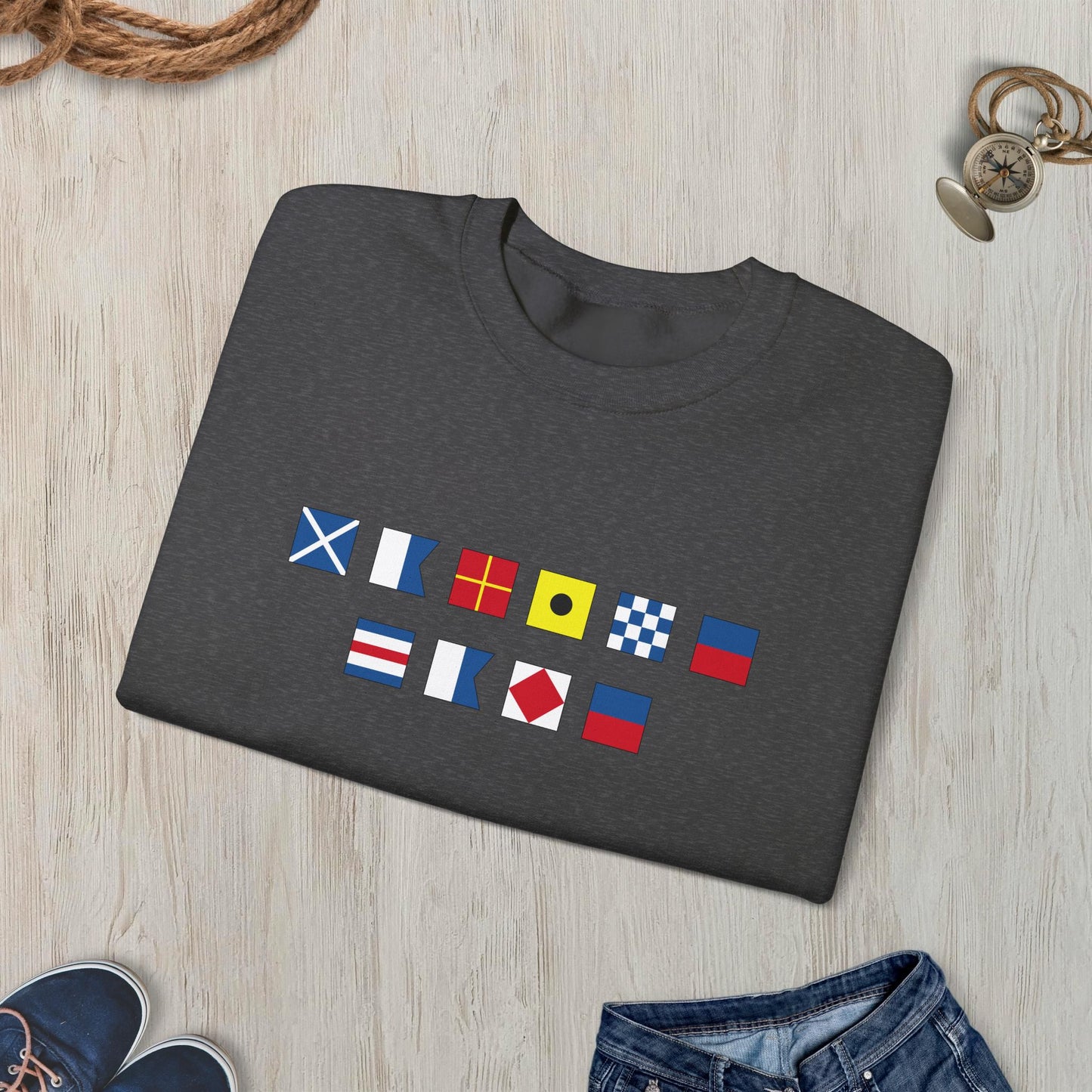 Personalized Nautical Flags Sweatshirt