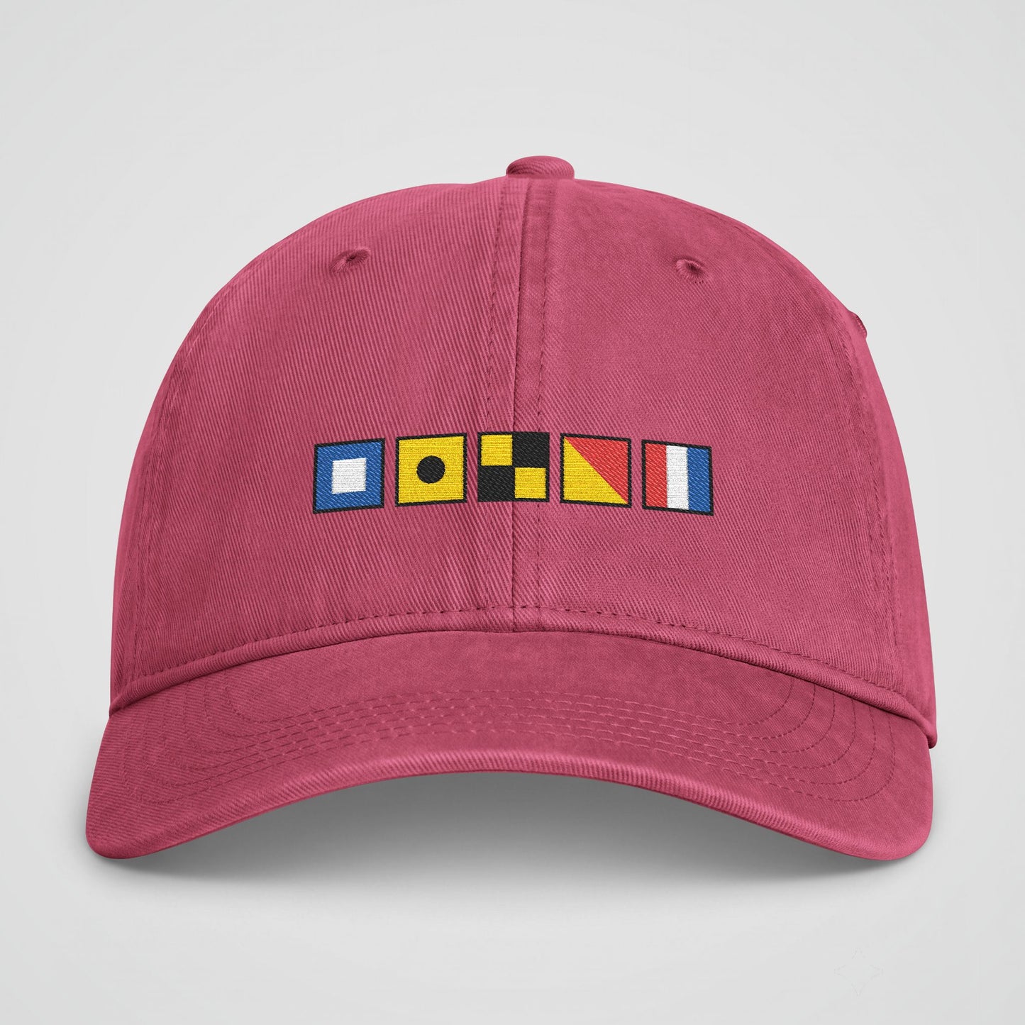 Personalized Nautical Flags Coastal Washed Cap