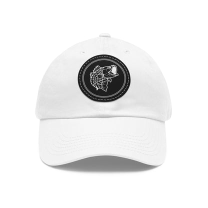 Fish Dad Hat with Round Leather Patch