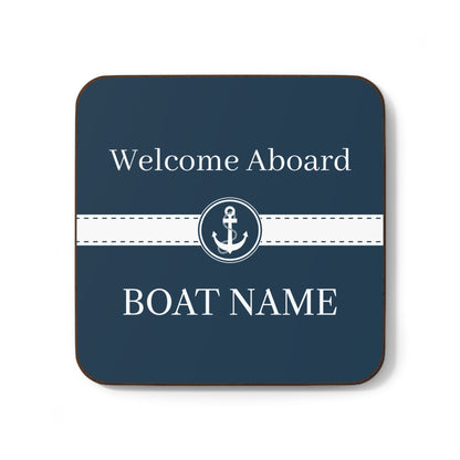 Boat Name Coaster - Ship Wheel (Set of 4)