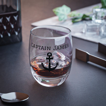 Personalized Anchor Whiskey Glass