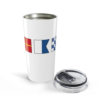 Personalized Nautical Flags Tumbler, 20oz Stainless Steel
