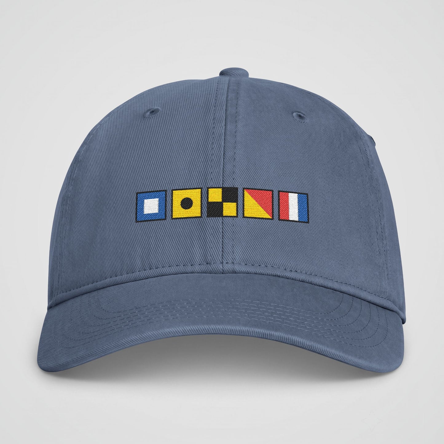 Personalized Nautical Flags Coastal Washed Cap