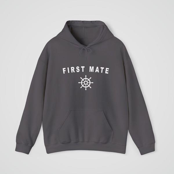First Mate Hooded Sweatshirt with Ship Wheel