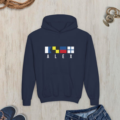 Nautical Signal Flags Youth Hoodie