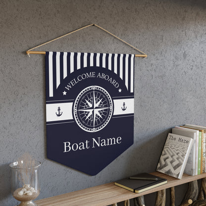 Nautical Pennant – Compass & Anchor Boat or Home Decor