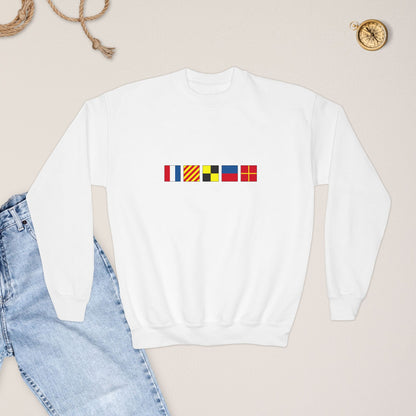 Personalized Nautical Flags Youth / Teen  Sweatshirt