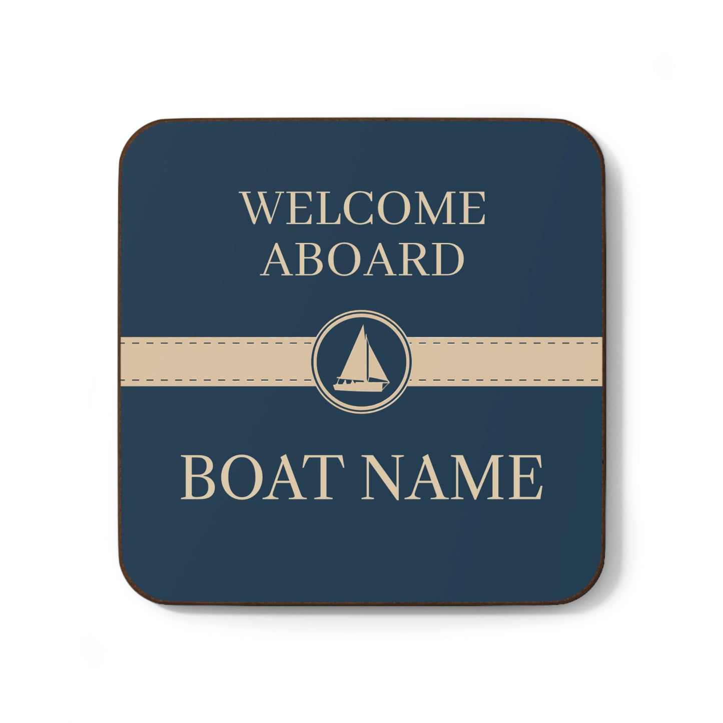 Boat Name Coaster - Sailboat (Set of 4)