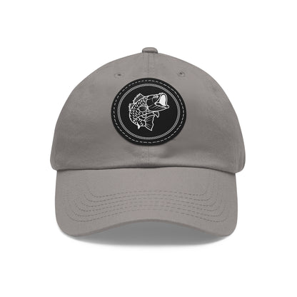 Fish Dad Hat with Round Leather Patch