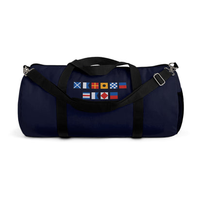 Nautical Flags Duffel Bag – Personalized Sports & Travel Bag with Custom Name