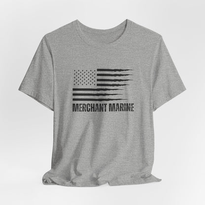 Merchant Marine T-Shirt with American Flag