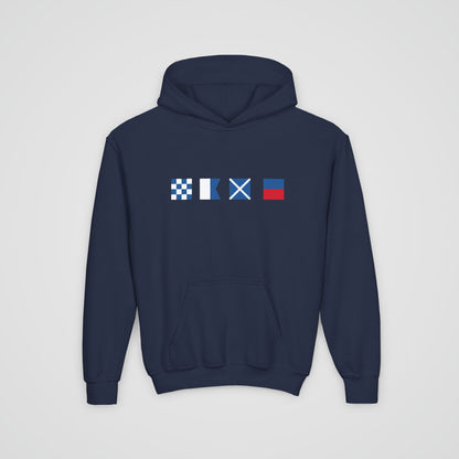 Nautical Flags Hooded Sweatshirt for Kids & Teens