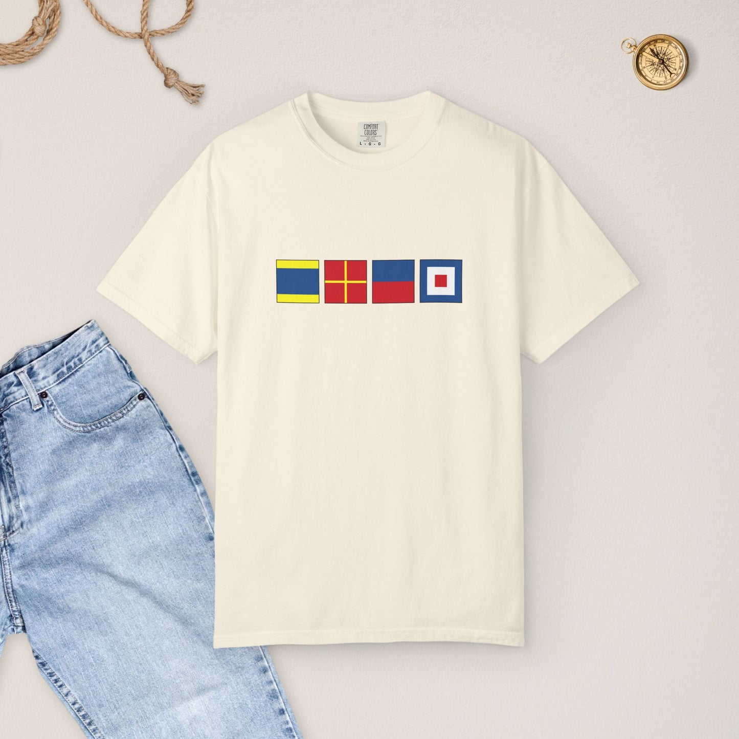 Personalized Nautical Flags T-Shir - Comfort Colors® Tee