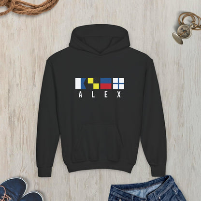Nautical Signal Flags Youth Hoodie
