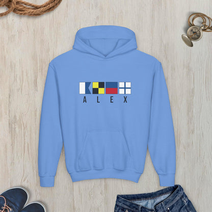 Nautical Signal Flags Youth Hoodie